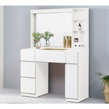 아이리스 LED 수납화장대 4종 (전국배송 제주도배송), 1000양수 화장대  화이트