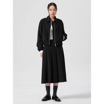 에잇세컨즈 폴리피치 플리츠스커트 블랙 324927LY75
