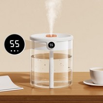 Newest-2L 더블 노즐 가습기 LCD 습도 디스플레이 대용량 아로마 에센셜 오일 기관총 침실, A1- Humidity Display