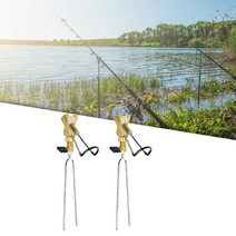 민물낚시받침틀 낚시받침틀 스마트 자립 발판 휴대용 낚싯대 홀더 해변 조절 가능 2 개, Golden