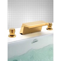 매립형 욕조 고급 수전 목욕탕 화장실 수도 꼭지 욕실, 골드 스퀘어 5종 세트