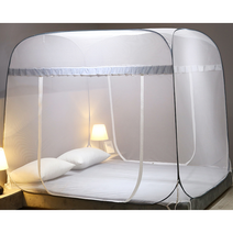 1초 원터치 접이식 초대형 모기장 캠핑용 침대 접는 기숙사 싱글 슈퍼 퀸 야외 사각 사이즈 원터치모기장 폴딩, 프리미엄 원터치 모기장, 그레이