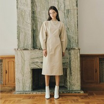 아이아이 스티치 퍼프 맥시 드레스_BEIGE (EEOP1OPR03W)