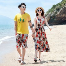 시밀러룩 커플룩 여름옷 해변 바캉스 여행세트 원피스 트렌디룩 롱스커트