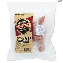 강아지 치석 껌 텐던츄본 S 5P 힘줄&닭고기 애견 개 간식 구취 제거 반려견 치아관리
