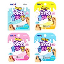 아모스 아이슬라임 4종 세트 액체괴물 만들기 촉감 놀이 장난감 슬라임, 70g