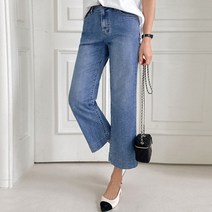 [조아맘] [MADE] 크롭 와이드 데님 팬츠