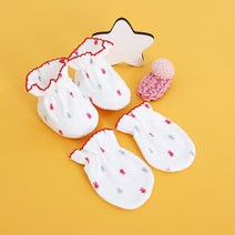 조아뜨 슈슈 신생아 순면 손발싸개 SET 레드