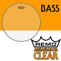 Remo 엠버서더 클리어 베이스 드럼 헤드 20~22