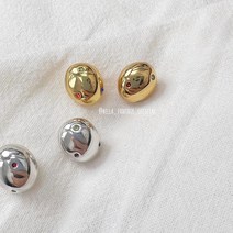 18k골드필드 캔디콩 골드 실버 스터드 귀걸이