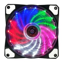 CPU수냉쿨러 냉각 팬 수냉식 컴퓨터 PC 쿨러 쿨링팬 120mm pc 컴퓨터 팬 4 led 라이트 12cm 팬 pc cpu 팬 컴퓨터 케이스 cpu 라디에이터 컴퓨터 액세서리, 컬러푸2
