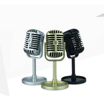 클래식 레트로 다이나믹 보컬 마이크 빈티지 스타일 유니버설 스탠드 호환 라이브 공연 가라오케 스튜디오 녹음, 1개, CHINA, Gold