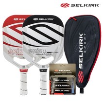셀커크 뱅가드 POWER AIR EPIC 피클볼 패들 커버 보호테이프 포함, 레드