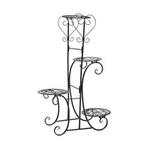 앤틱 가드닝 4단 철재 인테리어 화분정리대 화분선반, 화이트