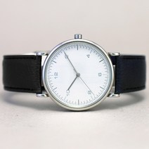 Made in Korea 남성용시계 원형시계 천연가죽 볼륨밴드 손목시계 시계제조업체 코와치(kowatch)