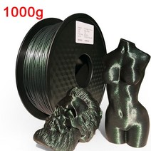 3D프린팅 필라멘트 PLA 반짝이 3D 프린터 필라멘트 금속-승화 제품처럼 빛나는 재료 인쇄용 1.75mm DIY 용, 10 Magic green- 1kg