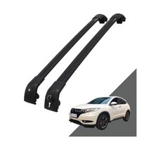 지붕 랙 사이드 레일 혼다 HRV HR-V 2015-2021 조정 가능한 잠금 장치와 호환되는 블랙 크로스 바 핏