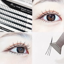 [미브린] A형 속눈썹 원조 세가닥 M3 미라클시리즈 세가닥 단품 - 특허제품 아이돌속눈썹 셀프속눈썹 인조속눈썹 부분속눈썹 가닥속눈썹, 1개, JC와 C의 중간컬-10mm