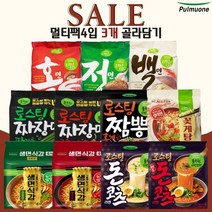 풀무원 정면 홍면 백면 로스팅 짜장면 짬뽕 돈코츠라멘 생면식감 꽃게탕면 멀티팩 4입 3개 골라담기, 백면4입 2개, 짜장면 파기름4입 1개