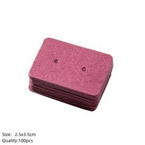 골판지 귀걸이 디스플레이 카드 판지 쥬얼리 라벨 걸이식 창업 판매 소기업 포장 100 개, Rose Red