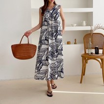 [수키] 나뭇잎민소매원피스 1057921