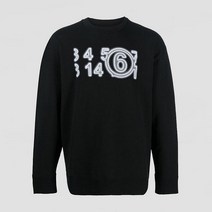 리본즈 메종 마틴 마르지엘라 남성 MM6 23SS 넘버링로고 블랙 맨투맨 S52GU0195 S25537 900 S52GU0195S25537900 (P002783874)