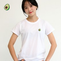 멋지군 쿨론 기능성 빅사이즈 아보카도 자수 반팔 티셔츠