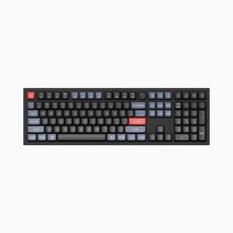 키크론 Q6 Knob 블랙 RGB 알루미늄 커스텀 기계식 키보드 핫스왑 애플 맥 풀배열 984221, 적축