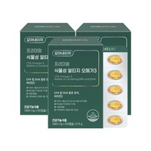 모어네이처 식물성 안심 알티지 오메가3 60캡슐 비타민E 미세조류추출 식물성 EPA + DHA 유지, 3박스