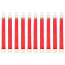 야외 비상 글로우 스틱 방수 무독성 하이킹 캠핑 장비 콘서트 파티 라이트 5 개 6 인치, [08] 10PCS Red