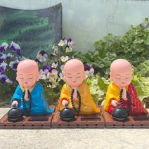 만방 중형 스님 노호혼 태양열 동자승 석가탄신일 목탁치는스님 3색, 빨강, 1개