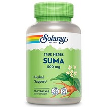 Solaray 수마 뿌리 500mg 건강한 스트레스 및 면역 기능 지원을 위한 적응성 허브 자연적으로 식물 스테롤 비 GMO 및 비건 100 베지캡