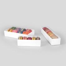 투명&마카롱 상자 (x 5개), 화이트