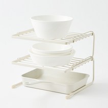 [한샘] S.O.K 마일드 그릇 정리 선반 M (2P 세트)