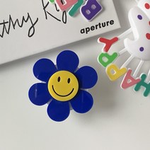 떨샵 아크릴꽃 플라워 스마트톡 휴대폰거치대 스마트폰거치대, 네이비