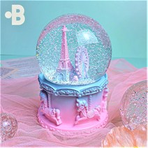 본디자인랩 핑크 에펠탑 관람차 LED 워터볼 오르골 스노우볼, 핑크 에펠탑 - A. Mint Pink
