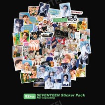 1+1 케이팝 스타 스티커 아이브 블랙핑크 BTS 트와이스 잇지 세븐틴 kpop, 세븐틴   92장