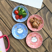 오반자이 리버스네코 미니접시 일본 그릇 식기 접시, 리버스네코 미니접시[살구빛], 1개