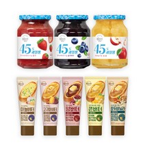 복음자리 45도 과일잼 350g+스프레드100g(딸기 블루베리 사과 마늘버터 고구마버터), 45딸기잼350g+콘스프레드130g