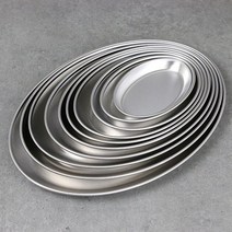 스텐 타원접시 (10size) 오발그릇 플레이트, 타원접시 5인치