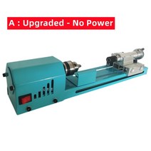 액티브 테일이 포함된 업그레이드 된 목공 선반 110V-240V 미니 소형 목재 기계 조절 가능 회전 도구 7 단 전력 공급 장치, [01] Upgraded T1