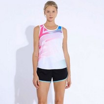 러닝복 마라톤복 남녀공용 러닝 세트 마라톤 조깅 수트 조끼 및 반바지 체육관 레이싱 키트 트랙 필드 의류 커스텀 이름, L, Women White Thanks