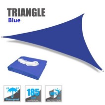 2/3/3.6/5M Triangle Sun Shade Sail Canopy for 98%UV Block Sun Shelter For Outdoor Facility&Activ, 5X5X5M, BLUE