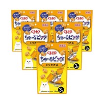 이나바 츄르비츠 닭가슴살 12g 3개입 x 6개 고양이 간식 캔CS-174 챠오 츄르