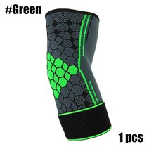 피트니스 팔꿈치 지지대 압박 팔 지지 슬리브 테니스 농구 역도 및 골퍼 통증 감소 1 개, 04 1 PC Green Elbow Pad_02 M