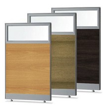 가구뱅크 우드 반유리파티션 높이1200형 45T PVC 칸막이 가벽 가림막 사무용파티션 사무실 이동식파티션, W1000, 오크샤모니