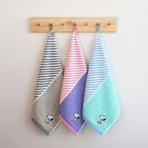 송월타월 스누피 스플릿 고리타올, 1장, 분홍