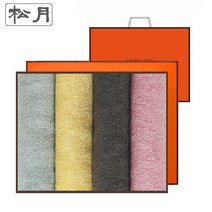 송월타올 호텔수건 뱀부 라이트무지 4매선물세트(쇼핑백) 기념수건 답례품, 골고루(랜덤)