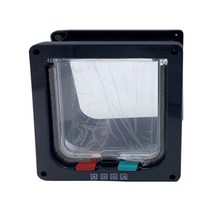 s-xl cat 플랩 고양이 small pet gate door kit cat 강아지 안전 게이트, 검은 색, 25x23.5x5.5cm