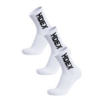 HDEX 메인로고 삭스 4컬러 3packs Main logo socks 4 color, 화이트-레드 3pack